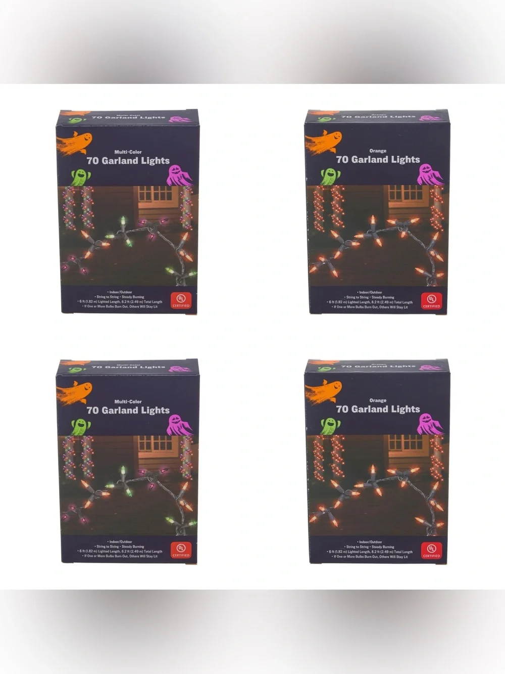 Halloween garland lights, available for indoor or outdoor use / 4 boxes